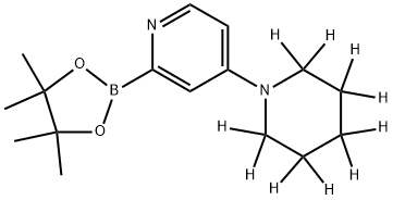 4-(piperidin-1-yl-d10)-2-(4,4,5,5-tetramethyl-1,3,2-dioxaborolan-2-yl)pyridine Struktur