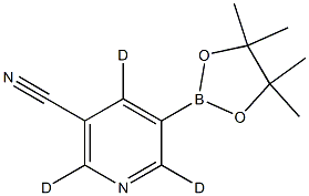 5-(4,4,5,5-tetramethyl-1,3,2-dioxaborolan-2-yl)nicotinonitrile-2,4,6-d3 Struktur