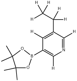 3-(ethyl-d5)-5-(4,4,5,5-tetramethyl-1,3,2-dioxaborolan-2-yl)pyridine-2,4,6-d3 Struktur