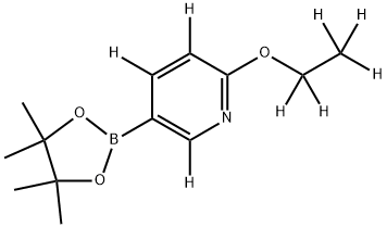 2-(ethoxy-d5)-5-(4,4,5,5-tetramethyl-1,3,2-dioxaborolan-2-yl)pyridine-3,4,6-d3 Struktur