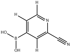 (2-cyanopyridin-4-yl-3,5,6-d3)boronic acid Struktur