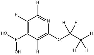 (2-(ethoxy-d5)pyridin-4-yl-3,5,6-d3)boronic acid Struktur