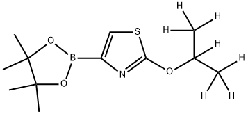 2-((propan-2-yl-d7)oxy)-4-(4,4,5,5-tetramethyl-1,3,2-dioxaborolan-2-yl)thiazole Struktur