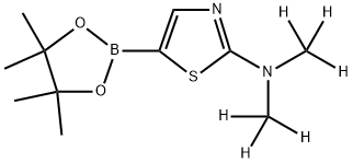 N,N-bis(methyl-d3)-5-(4,4,5,5-tetramethyl-1,3,2-dioxaborolan-2-yl)thiazol-2-amine Struktur