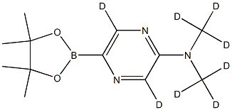 N,N-bis(methyl-d3)-5-(4,4,5,5-tetramethyl-1,3,2-dioxaborolan-2-yl)pyrazin-2-amine-3,6-d2 Structure