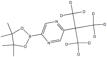 2-(2-(methyl-d3)propan-2-yl-1,1,1,3,3,3-d6)-5-(4,4,5,5-tetramethyl-1,3,2-dioxaborolan-2-yl)pyrazine Struktur