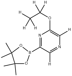 2-(ethoxy-d5)-6-(4,4,5,5-tetramethyl-1,3,2-dioxaborolan-2-yl)pyrazine-3,5-d2 Struktur