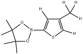 4,4,5,5-tetramethyl-2-(4-(methyl-d3)thiophen-2-yl-3,5-d2)-1,3,2-dioxaborolane Struktur