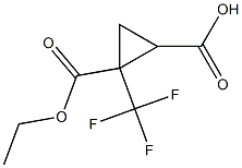 2-(ethoxycarbonyl)-2-(trifluoromethyl)cyclopropane-1-carboxylic acid Struktur