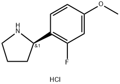 1-((2R)PYRROLIDIN-2-YL)-2-FLUORO-4-METHOXYBENZENE HYDROCHLORIDE Struktur