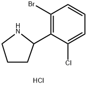 2-(2-BROMO-6-CHLOROPHENYL)PYRROLIDINE HYDROCHLORIDE Struktur