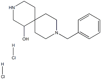 9-benzyl-3,9-diazaspiro[5.5]undecan-1-ol dihydrochloride Struktur