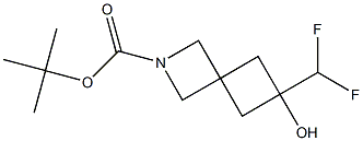 tert-butyl 6-(difluoromethyl)-6-hydroxy-2-azaspiro[3.3]heptane-2-carboxylate Struktur