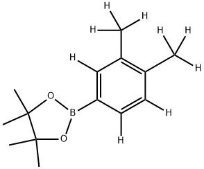 2-(3,4-bis(methyl-d3)phenyl-2,5,6-d3)-4,4,5,5-tetramethyl-1,3,2-dioxaborolane Struktur