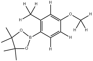 2-(4-(methoxy-d3)-2-(methyl-d3)phenyl-3,5,6-d3)-4,4,5,5-tetramethyl-1,3,2-dioxaborolane Struktur