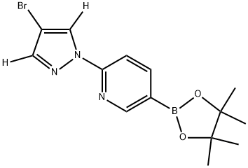 2-(4-bromo-1H-pyrazol-1-yl-3,5-d2)-5-(4,4,5,5-tetramethyl-1,3,2-dioxaborolan-2-yl)pyridine Struktur