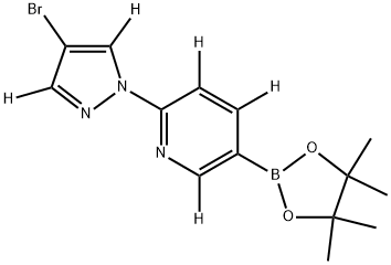 2-(4-bromo-1H-pyrazol-1-yl-3,5-d2)-5-(4,4,5,5-tetramethyl-1,3,2-dioxaborolan-2-yl)pyridine-3,4,6-d3 Struktur