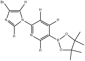 2-(4-bromo-1H-imidazol-1-yl-2,5-d2)-5-(4,4,5,5-tetramethyl-1,3,2-dioxaborolan-2-yl)pyridine-3,4,6-d3 Struktur