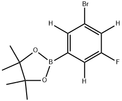 2-(3-bromo-5-fluorophenyl-2,4,6-d3)-4,4,5,5-tetramethyl-1,3,2-dioxaborolane Struktur