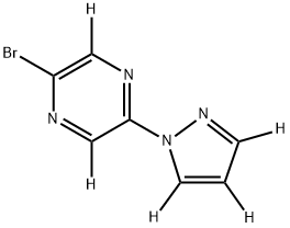 2-bromo-5-(1H-pyrazol-1-yl-d3)pyrazine-3,6-d2 Struktur