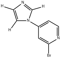 2-bromo-4-(1H-imidazol-1-yl-d3)pyridine Struktur