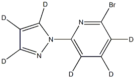 2-bromo-6-(1H-pyrazol-1-yl-d3)pyridine-3,4,5-d3 Struktur