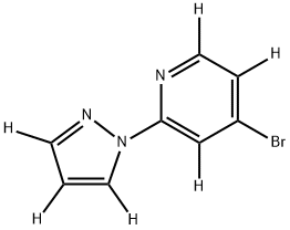 4-bromo-2-(1H-pyrazol-1-yl-d3)pyridine-3,5,6-d3 Struktur