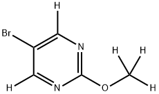 5-bromo-2-(methoxy-d3)pyrimidine-4,6-d2 Struktur