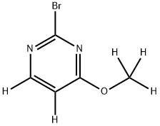 2-bromo-4-(methoxy-d3)pyrimidine-5,6-d2 Struktur