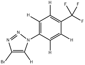 4-bromo-1-(4-(trifluoromethyl)phenyl-2,3,5,6-d4)-1H-1,2,3-triazole-5-d Struktur