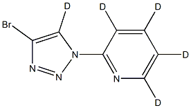 2-(4-bromo-1H-1,2,3-triazol-1-yl-5-d)pyridine-3,4,5,6-d4 Struktur