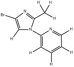 2-(4-bromo-2-(methyl-d3)-1H-imidazol-1-yl-5-d)pyridine-3,4,5,6-d4 Struktur