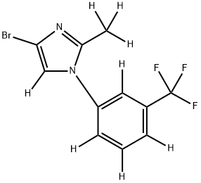 4-bromo-2-(methyl-d3)-1-(3-(trifluoromethyl)phenyl-2,4,5,6-d4)-1H-imidazole-5-d Struktur