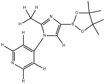 4-(2-(methyl-d3)-4-(4,4,5,5-tetramethyl-1,3,2-dioxaborolan-2-yl)-1H-imidazol-1-yl-5-d)pyridine-2,3,5,6-d4 Struktur