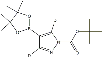 tert-butyl 4-(4,4,5,5-tetramethyl-1,3,2-dioxaborolan-2-yl)-1H-pyrazole-1-carboxylate-3,5-d2 Struktur