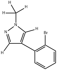 4-(2-bromophenyl)-1-(methyl-d3)-1H-pyrazole-3,5-d2 Struktur