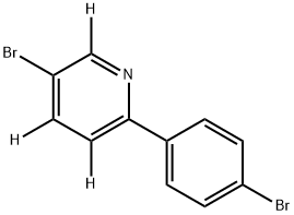 5-bromo-2-(4-bromophenyl)pyridine-3,4,6-d3 Struktur