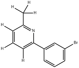 2-(3-bromophenyl)-6-(methyl-d3)pyridine-3,4,5-d3 Struktur