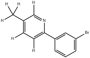 2-(3-bromophenyl)-5-(methyl-d3)pyridine-3,4,6-d3 Struktur