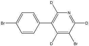 3-bromo-5-(4-bromophenyl)pyridine-2,4,6-d3 Struktur