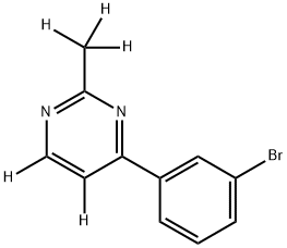 4-(3-bromophenyl)-2-(methyl-d3)pyrimidine-5,6-d2 Struktur