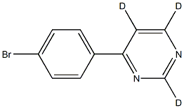 4-(4-bromophenyl)pyrimidine-2,5,6-d3 Struktur