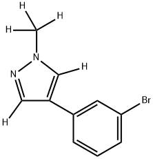 4-(3-bromophenyl)-1-(methyl-d3)-1H-pyrazole-3,5-d2 Struktur