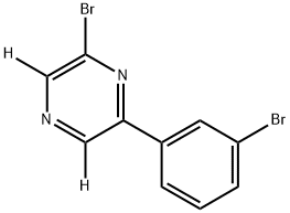 2-bromo-6-(3-bromophenyl)pyrazine-3,5-d2 Struktur