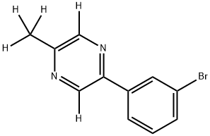 2-(3-bromophenyl)-5-(methyl-d3)pyrazine-3,6-d2 Struktur