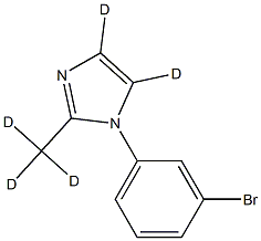 1-(3-bromophenyl)-2-(methyl-d3)-1H-imidazole-4,5-d2 Struktur