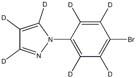 1-(4-bromophenyl-2,3,5,6-d4)-1H-pyrazole-3,4,5-d3 Struktur