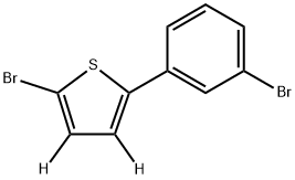 2-bromo-5-(3-bromophenyl)thiophene-3,4-d2 Struktur