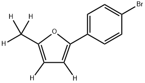 2-(4-bromophenyl)-5-(methyl-d3)furan-3,4-d2 Struktur