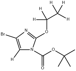 tert-butyl 4-bromo-2-(ethoxy-d5)-1H-imidazole-1-carboxylate-5-d Struktur